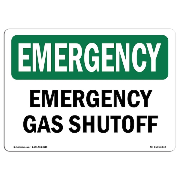 Signmission OSHA EMERGENCY, 3.5" Height, 5" Width, Decal, 5" W, 3.5" H, Landscape, OS-EM-D-35-L-10333 OS-EM-D-35-L-10333 - main